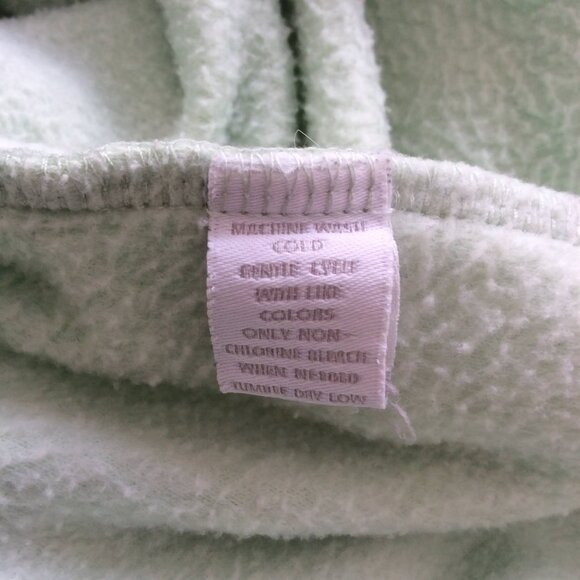 Charter Club Full Zip Plush Fleece Robe Mint Green Size Medium - Picture 7 of 7